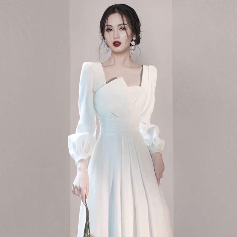 订婚礼服平时可穿法式连衣裙