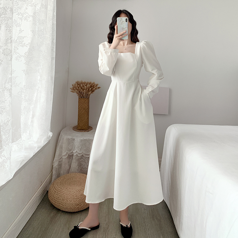 领证小白裙白色连衣裙女