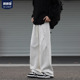 潮牌休闲裤 直筒宽松拖地男生裤 男春季 大码 子 运动卫裤 胖胖哥美式