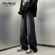 直筒牛仔裤 高街潮牌长裤 男士 美式 2025新款 子大码 春季 宽松阔腿裤
