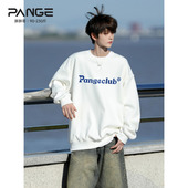 字母圆领卫衣男秋2025新款 大码 宽松男款 美式 内搭打底衫 男生外套