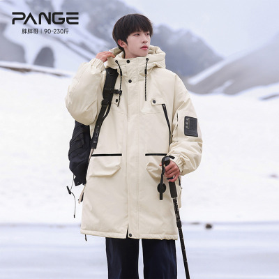 胖胖哥中长款工装羽绒服男冬季加厚保暖大码宽松青少年冬装外套潮