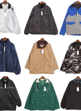 vintage古着日系BF风运动街头嘻哈春秋薄款撞色拼接夹克外套 B21