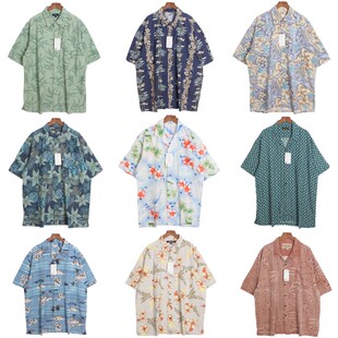 vintage古着美国制夏威夷Hawaii街头宽松嘻哈短袖男女花衬衫 A11