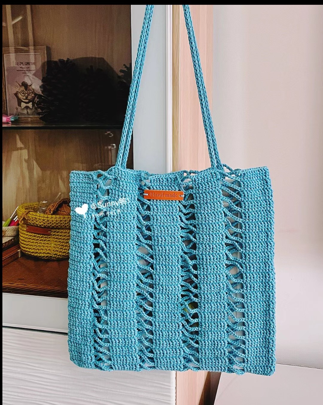 手工编织镂空单肩包成品  手工编织纯色交叉纹单肩包,箱包皮具/热销女包/男包,托特包,淘宝优惠券,粉丝福利购,淘宝优惠卷