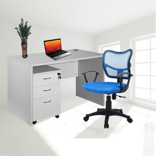 板式 电脑台桌简约打印机台小桌子 写字办公桌带活动柜桌子公司台式