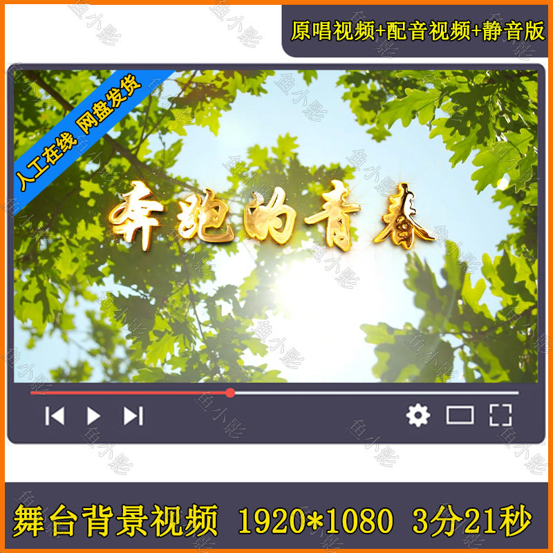 《奔跑的青春》歌曲MV新年成品元旦晚会励志少年阳光舞蹈背景视频