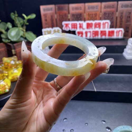 DBW910果敢翡翠 54 缅甸翡翠镯子玉石手镯玉镯定制 私自拍下无效