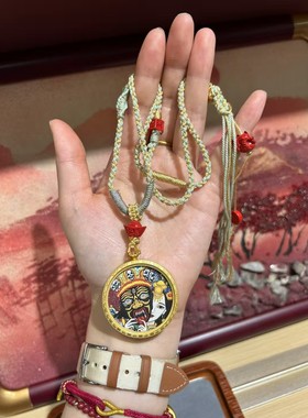 天然真朱砂帝王砂唐卡吊坠本命佛绿度母扎基拉姆藏式唐卡吊坠