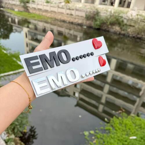 3D立体英文字母EMO改装车尾标贴