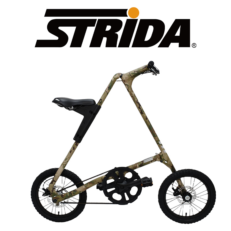 英国 STRiDA 折叠自行车MultiCam轻便简易三角形小轮径单速脚踏车