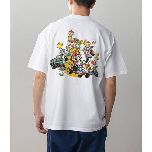 数码直喷透气 MARIO KART WORLD马里奥全棉正肩短袖T恤男女情侣装
