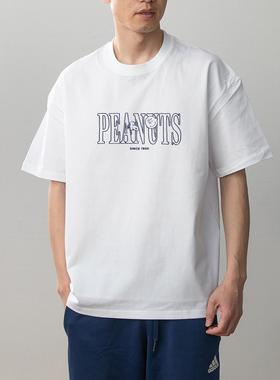 数码直喷透气 peanuts史努比snoopy动漫周边短袖T恤男女情侣纯棉