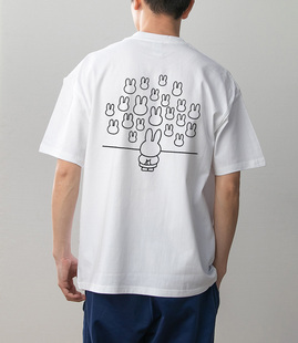 数码直喷透气 后背米菲兔子印花夏季新款情侣装全棉短袖T恤男女