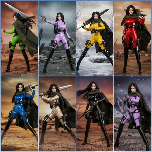 六道工坊LIFS25CL02 1/6 女兵人 原创女仆装lolita泡泡袖多色服饰