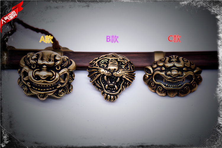 1/6 1:6 12寸 兵人 手工金属盔甲配件 吞腹兽 腹吞兽头 合金 腰带