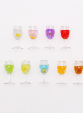 塑料娃娃屋吧台高脚杯装饰