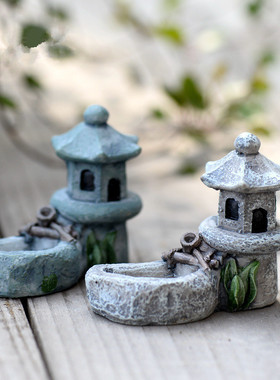 树脂中式微景观造景塔楼