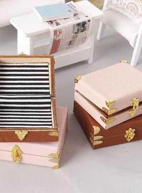 微缩模型收纳皮箱复古箱子迷你模型1:12分ob11diy娃娃屋dollhouse