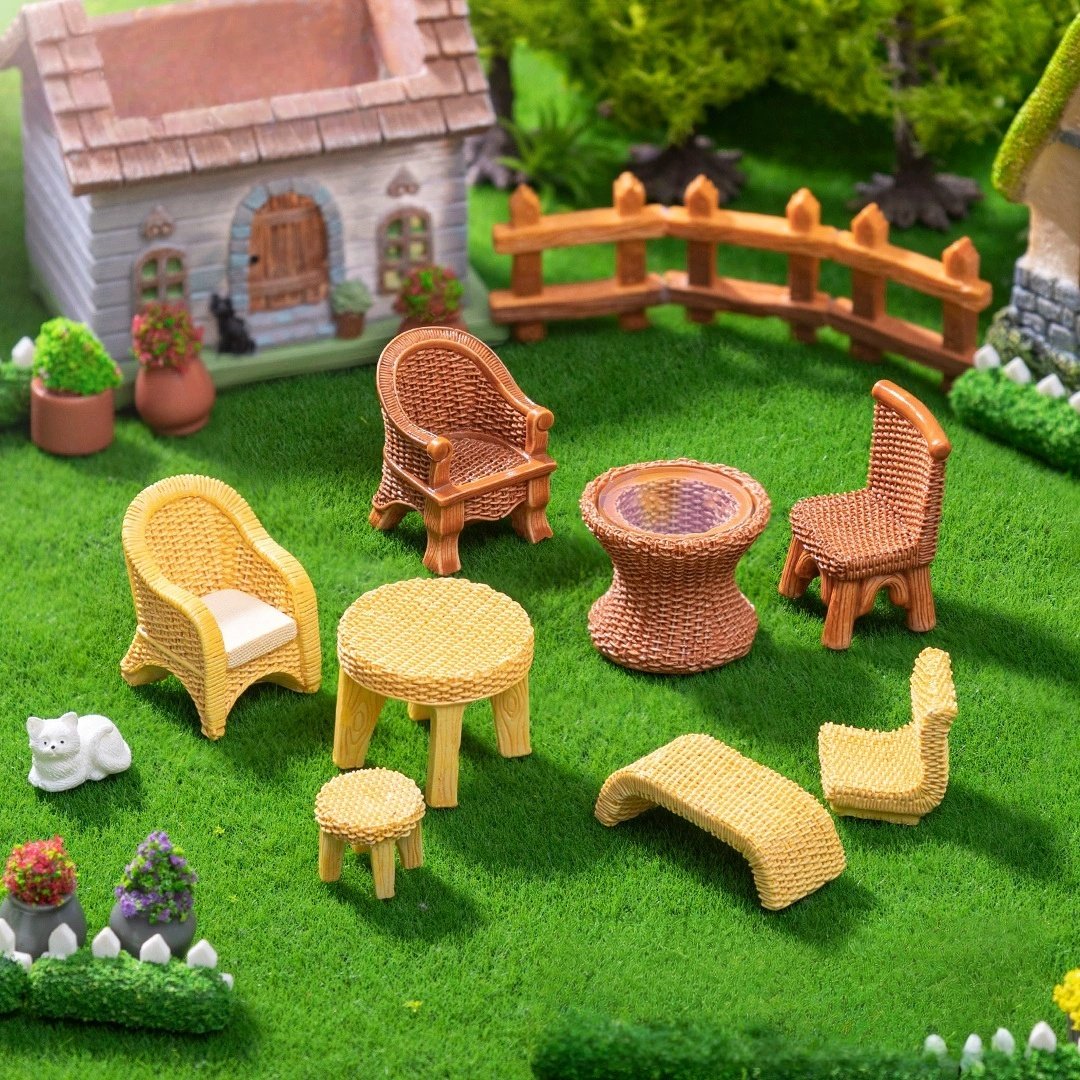 仿真竹编桌子椅子家具 娃娃屋diy装饰品中式配件微景观迷你小摆件,家居饰品,装饰摆件,淘宝优惠券,粉丝福利购,淘宝优惠卷
