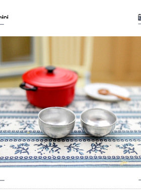 铁皮仿真迷你碗微缩模型可盛东西