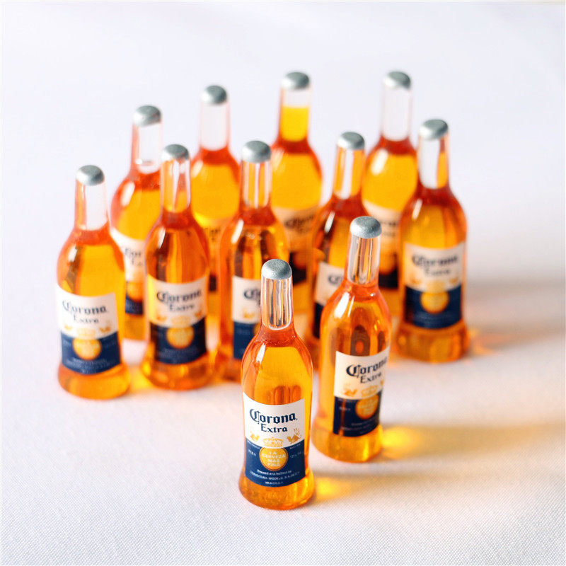 dollhouse娃娃屋 立体啤酒瓶迷你科罗娜 微缩食玩拍摄道具diy饰品