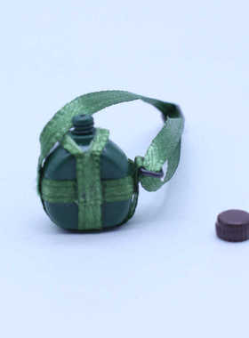 1:12娃娃屋迷你食玩场景配件复古水壶行军壶dollhouse微缩 模型