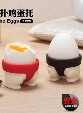 出口创意日本相扑蛋托sumo eggs硅胶鸡蛋保护托鸡蛋鸭蛋收纳礼物