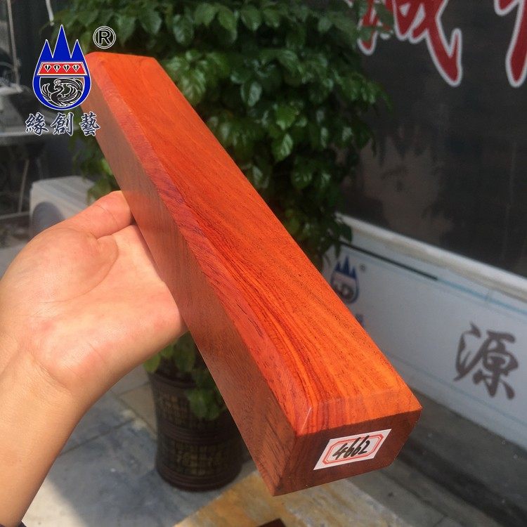 红木镇尺缅甸红酸枝花梨整木料收藏摆件檀木醒木精品镇压纸镇尺子