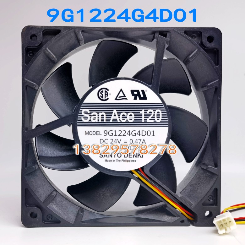 原装三洋San Ace 9G1224G4D01 24V 0.47A  12025 变频器 散热风扇