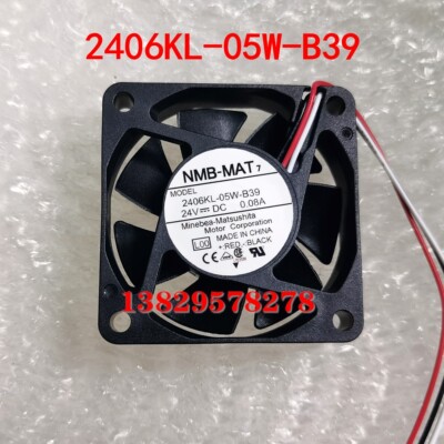 原装 NMB 2406KL-05W-B39 6CM 6015 0.08A 24V散热风扇散热器