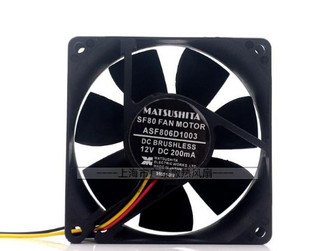 12v 日本SF80 8025 电风扇ASF806D1003 200ma散热风扇 FAN