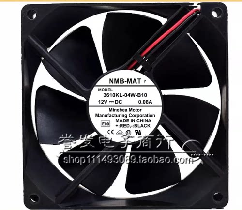 NMB-MAT7 3610KL-04W-B10 9225 9CM 12V 0.08A 静音散热风扇