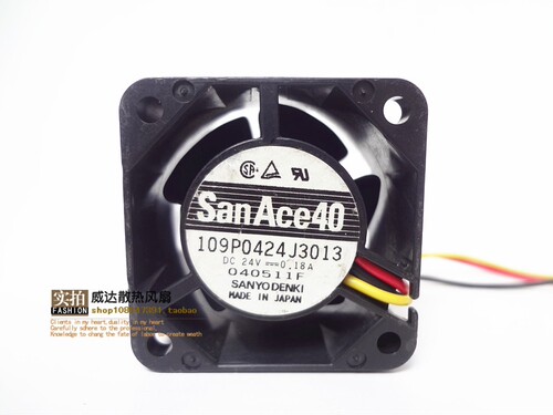 三洋 4028 24V 0.18A 4cm 4厘米 变频器工控机风扇 109P0424J3013