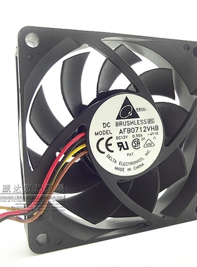 台达 AFB0712VHB 7CM/厘米 7015 12V 0.55A 4线温控 CPU 机箱风扇