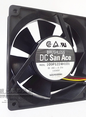 三洋 12038 24V 0.25A 12cm/12厘米 变频器机箱风扇109P1224H101