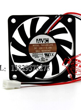 原装 AVC 6010 12V 0.19A 6CM 6厘米 CPU机箱散热风扇 F6010B12HS