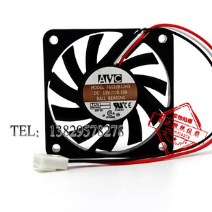 原装 AVC 6010 12V 0.19A 6CM 6厘米 CPU机箱散热风扇 F6010B12HS