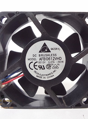 台达 AFB0612VHD 6CM 6020 12V 0.27A 机箱风扇 电脑风扇 CPU风扇