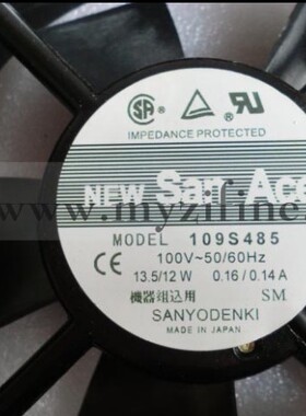 三洋 109S485 AC100V 12W 12025 12CM交流风机 变频器风扇