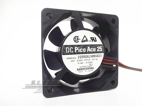 三洋109R0624MH403 6025 24V 0.07A 6cm 6厘米 3线变频器散热风扇