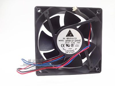 台达AFB1212HHE 12厘米 12038 12CM  12V 0.70A 3线测速机箱风扇