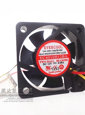 捷冷 EVERCOOL 4010 EC4010H12BA 12V 0.08A 4厘米 CPU 机箱风扇