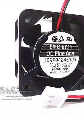 三洋109P0424E303 4028 24V 0.19A  4cm 4厘米 大风量变频器风扇