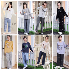 多拉美2025新款莫代尔棉睡衣女士春秋季长袖可爱休闲家居服套装