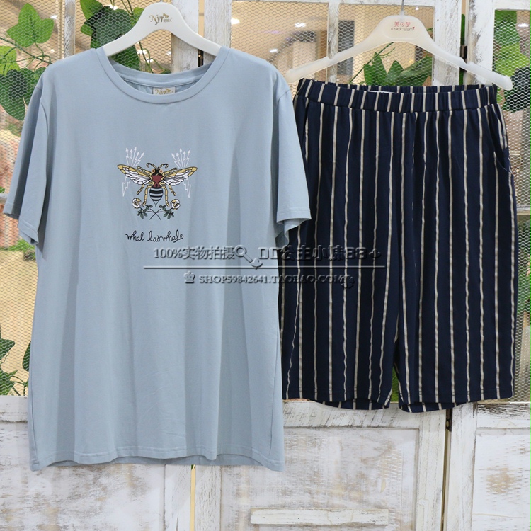 诺茵儿针织全棉休闲睡衣套装