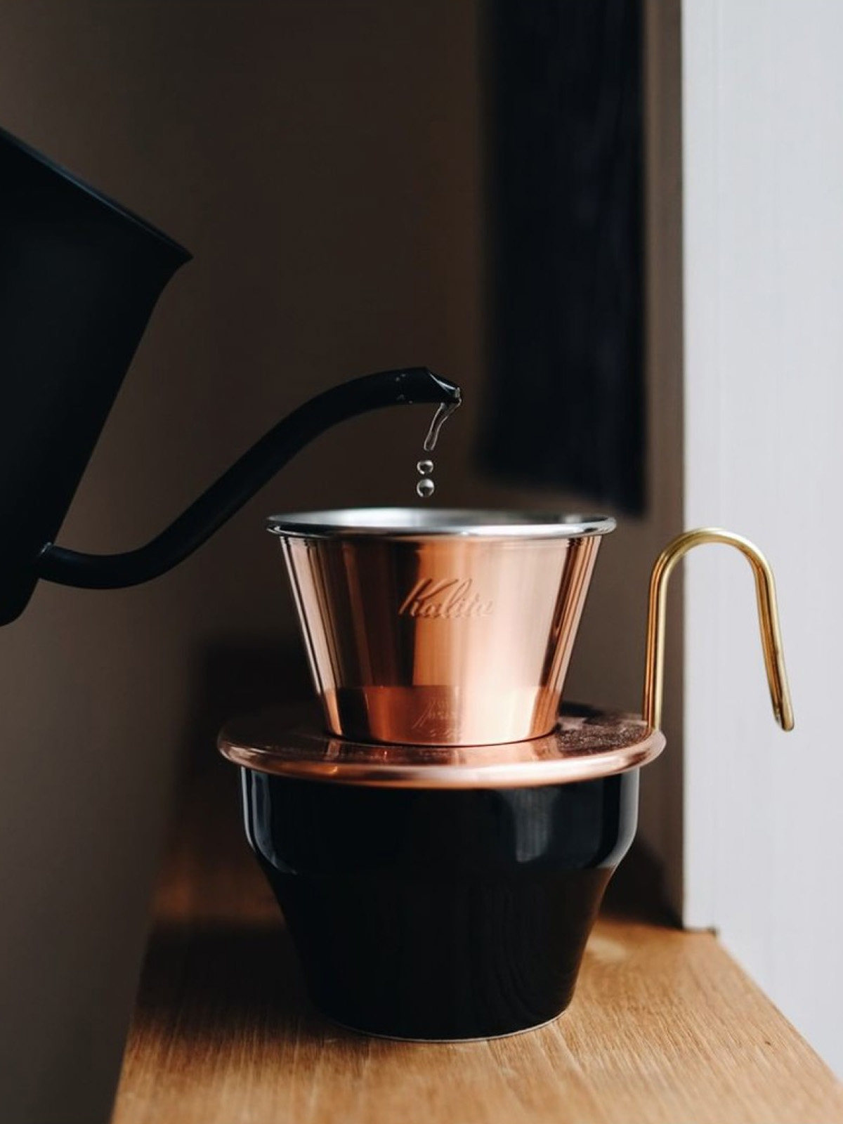 日本制KALITA X TSUBAME铜制咖啡滤杯手冲咖啡过滤茶漏