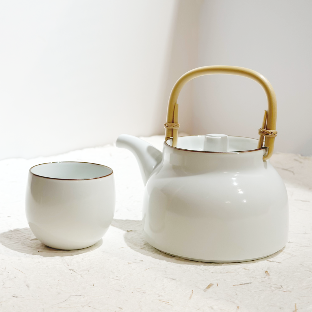 白山陶器陶瓷茶壶茶杯