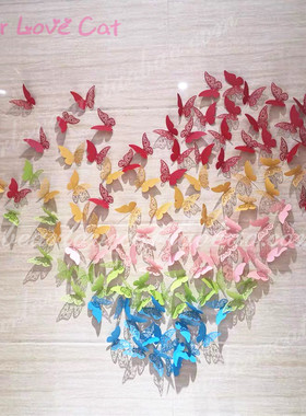 60张创意镂空蝴蝶许愿卡吊卡祝福心愿墙贴留言卡精美活动感谢卡片