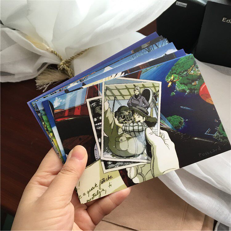 SAN 宫崎骏动漫动画精选明信片创意卡通童话漫画集装饰卡片14张